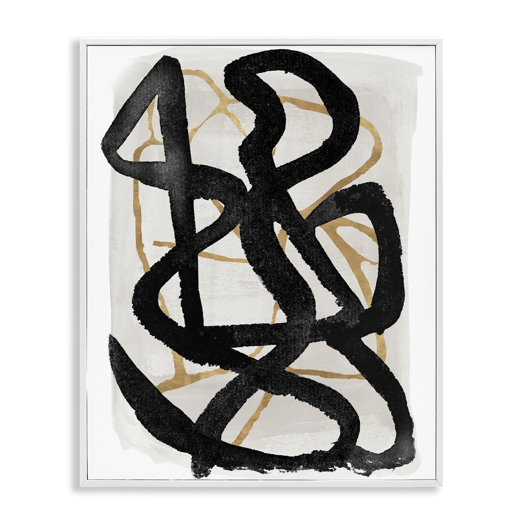 Stupell Industries Hindsight Black & Beige White Framed Giclee Art, design by Lucille Price