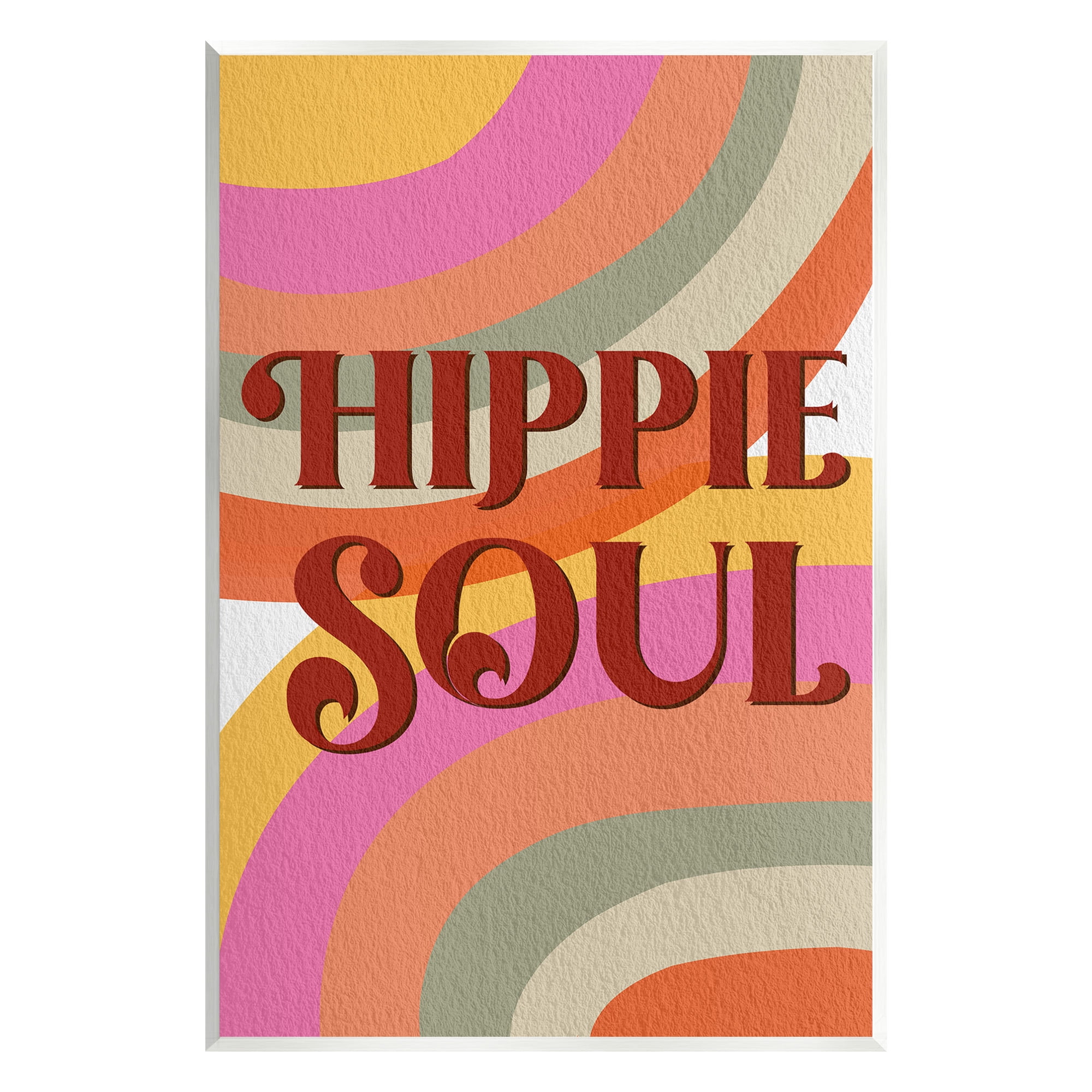 Stupell Industries Hippie Soul Patterned Typography Painting Unframed Art Print Wall Art, 13 x 19