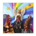 thumbnail image 1 of Stupell Industries Hippy Chicken Birds Singing Guitar Instrument Smoking Rainbows,12 x 12, Design by Lucia Heffernan, 1 of 5