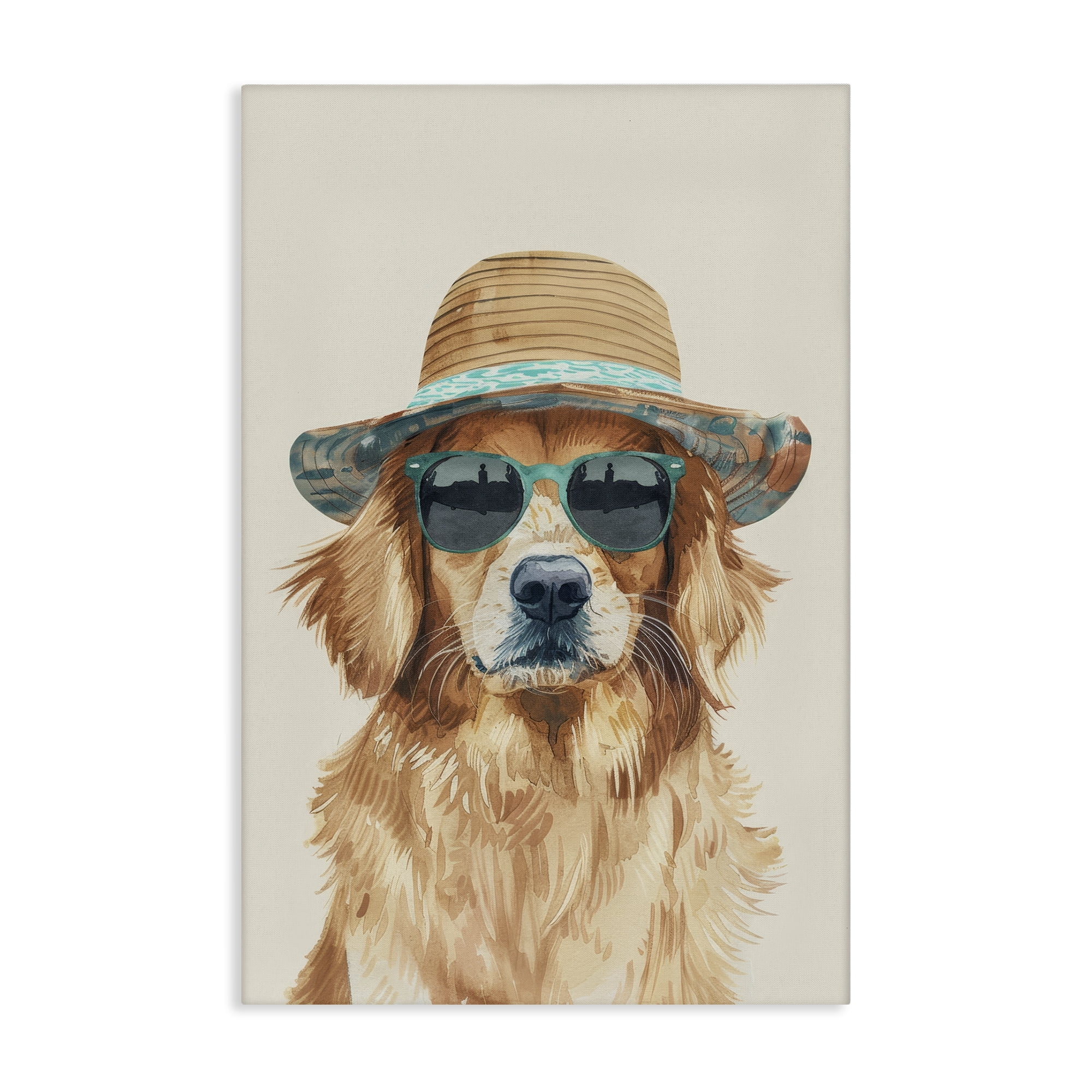 Stupell Industries Hipster Labrador Dog Animals & Insects Painting Gallery Wrapped Canvas Art Print Wall Art, 20 x 30