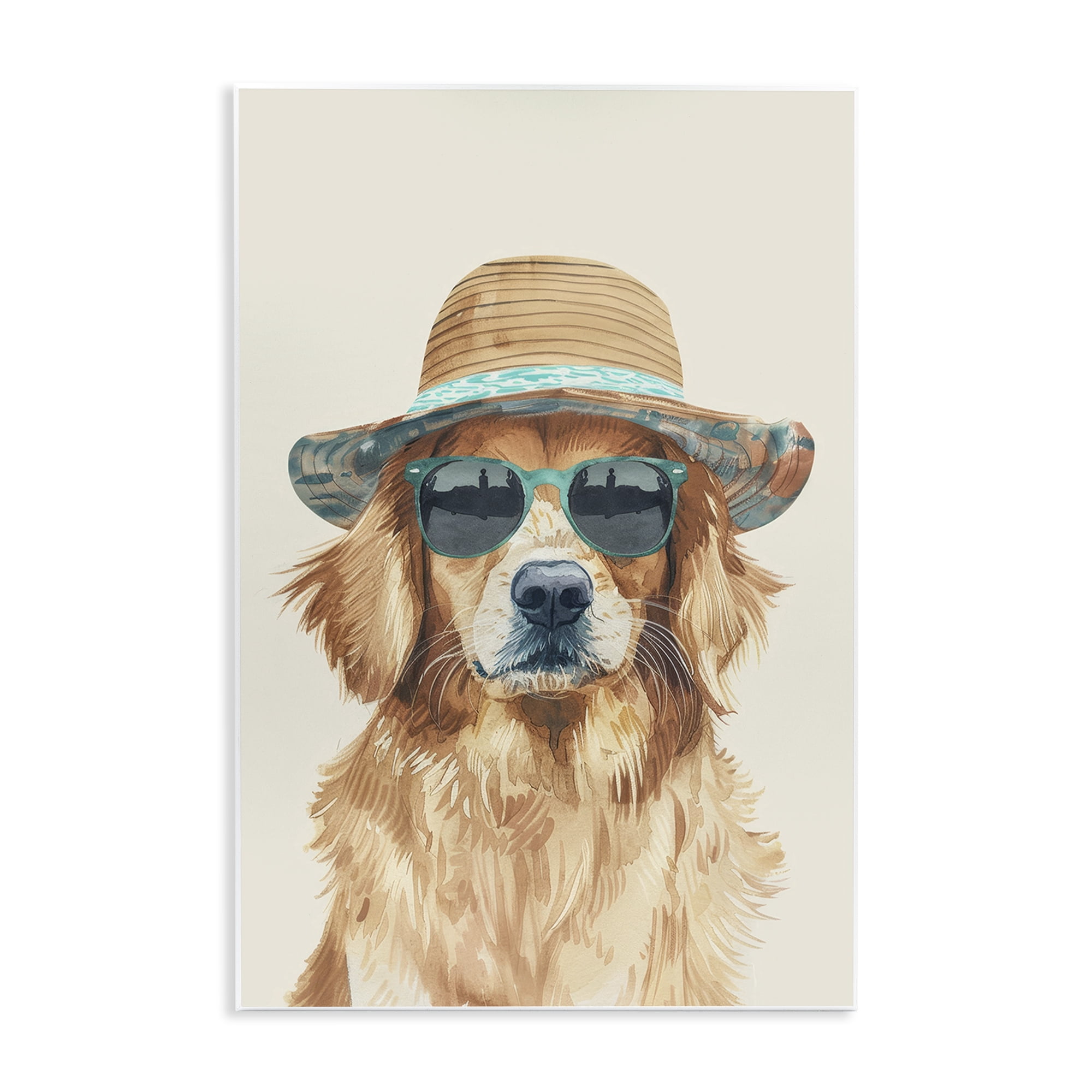 Stupell Industries Hipster Labrador Dog Animals & Insects Painting Unframed Art Print Wall Art, 13 x 19
