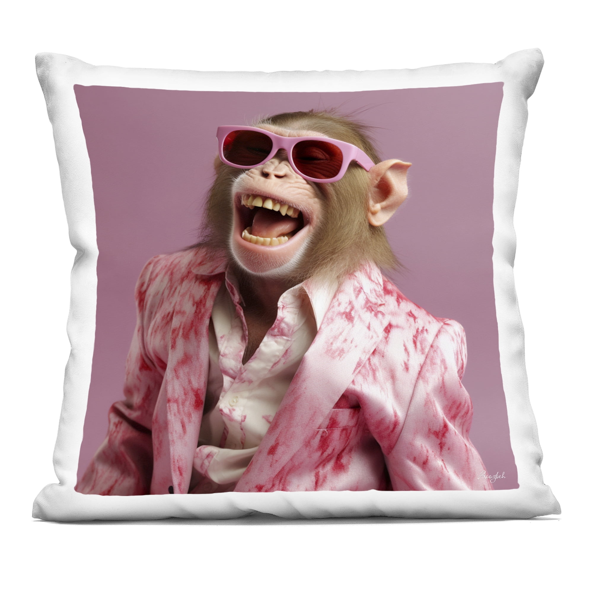 Stupell Industries Hipster Monkey in Suit Decorative Printed Throw Pillow, design by Roozbeh