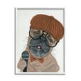 thumbnail image 1 of Stupell Industries Hipster Pug Portrait Animals & Insects Painting White Framed Art Print Wall Art, 11 x 14, 1 of 9