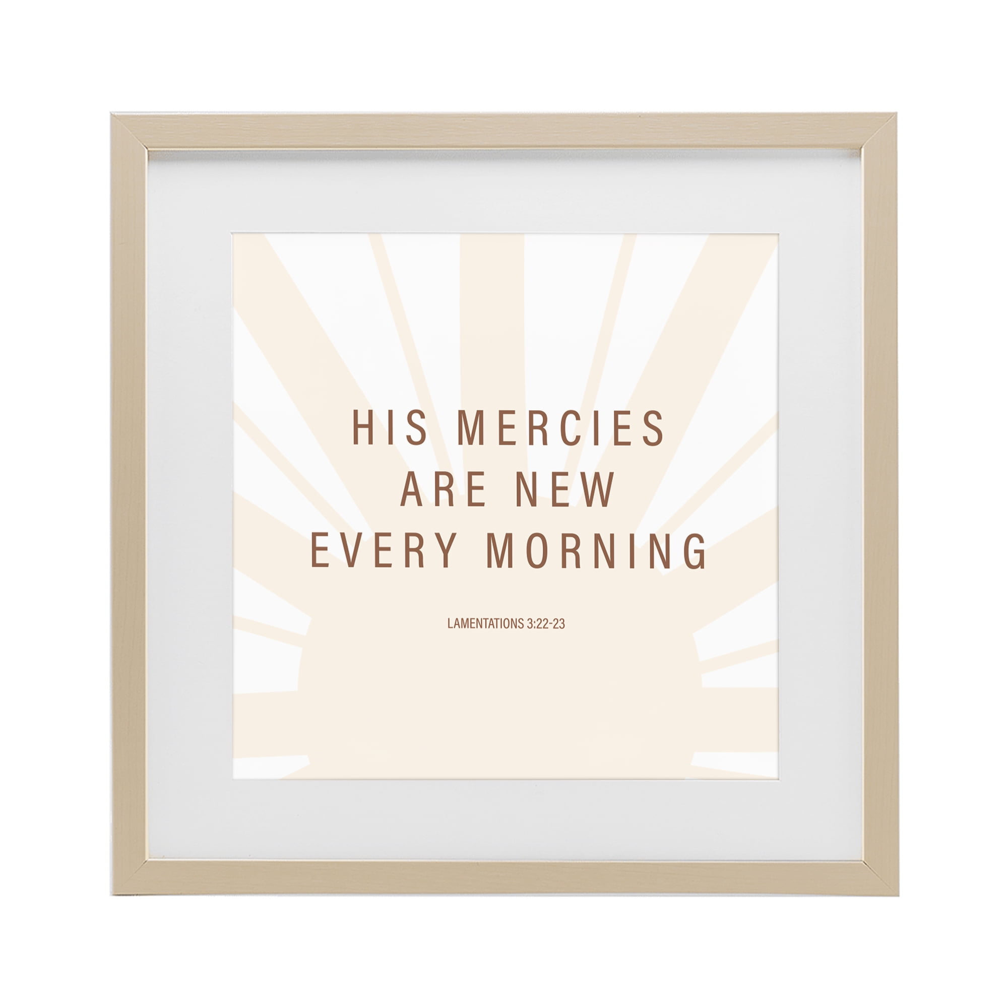 Stupell Industries His Mercies Are New Birch Framed Print Under Glass, design by SD Graphics Studio