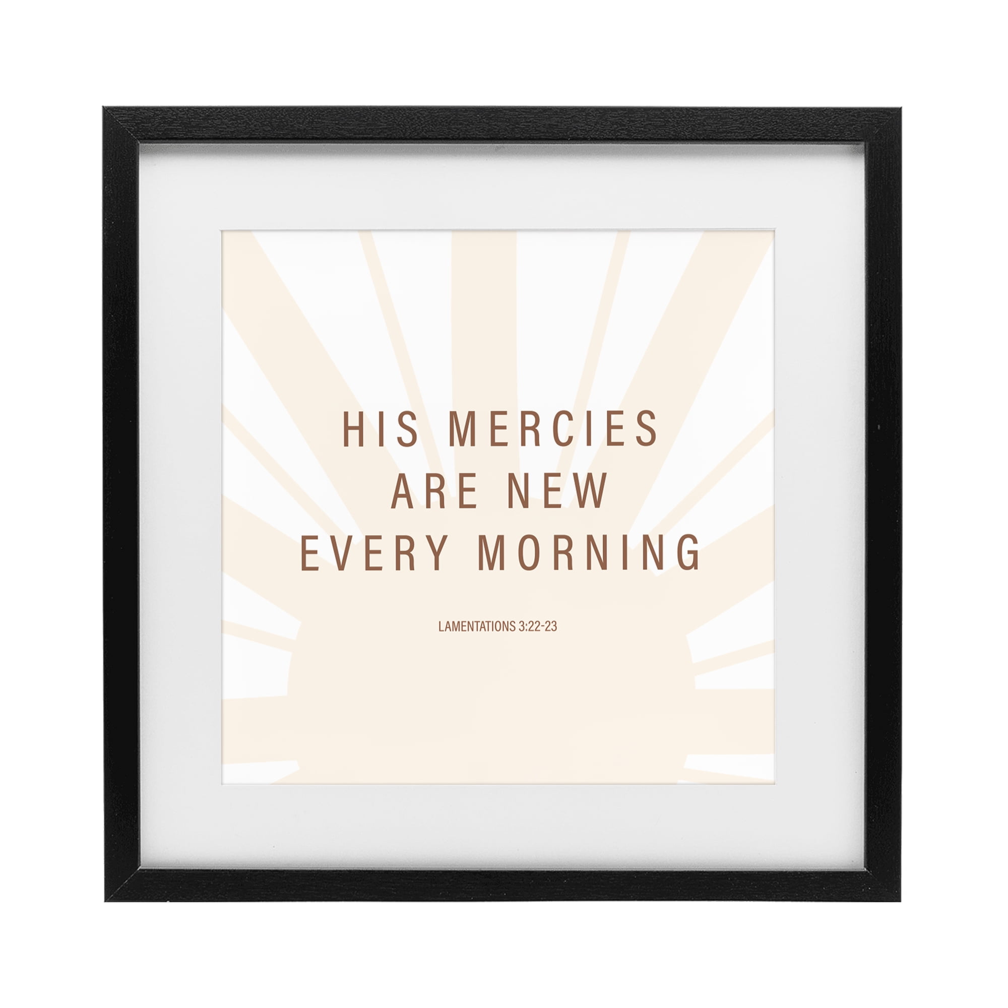 Stupell Industries His Mercies Are New Black Framed Print Under Glass, design by SD Graphics Studio