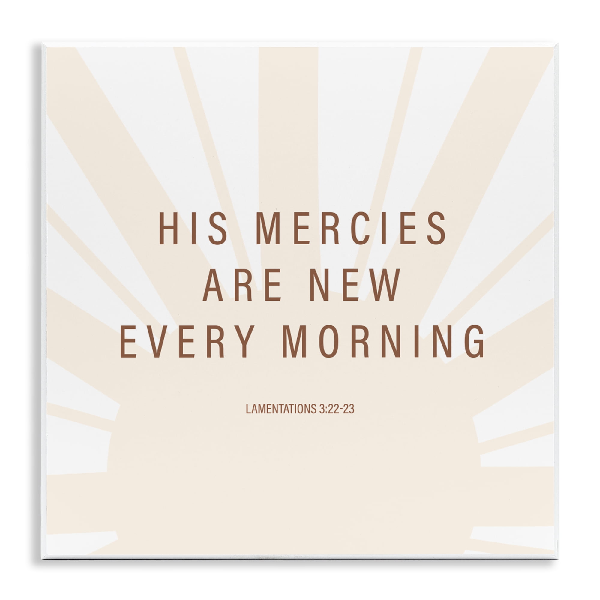 Stupell Industries His Mercies Are New Wall Plaque Art, design by SD Graphics Studio
