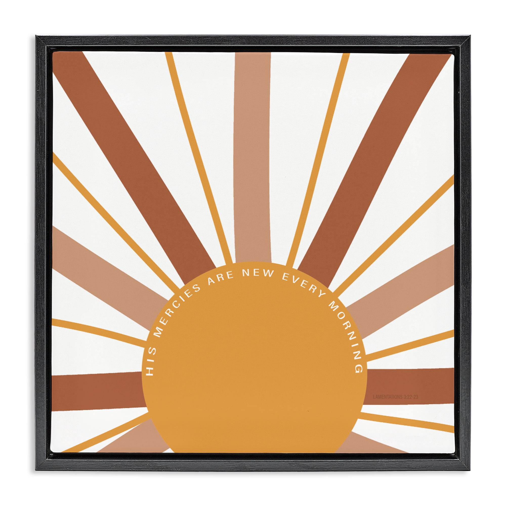 Stupell Industries His Mercies Every Morning Black Framed Floater Canvas Wall Art, design by SD Graphics Studio