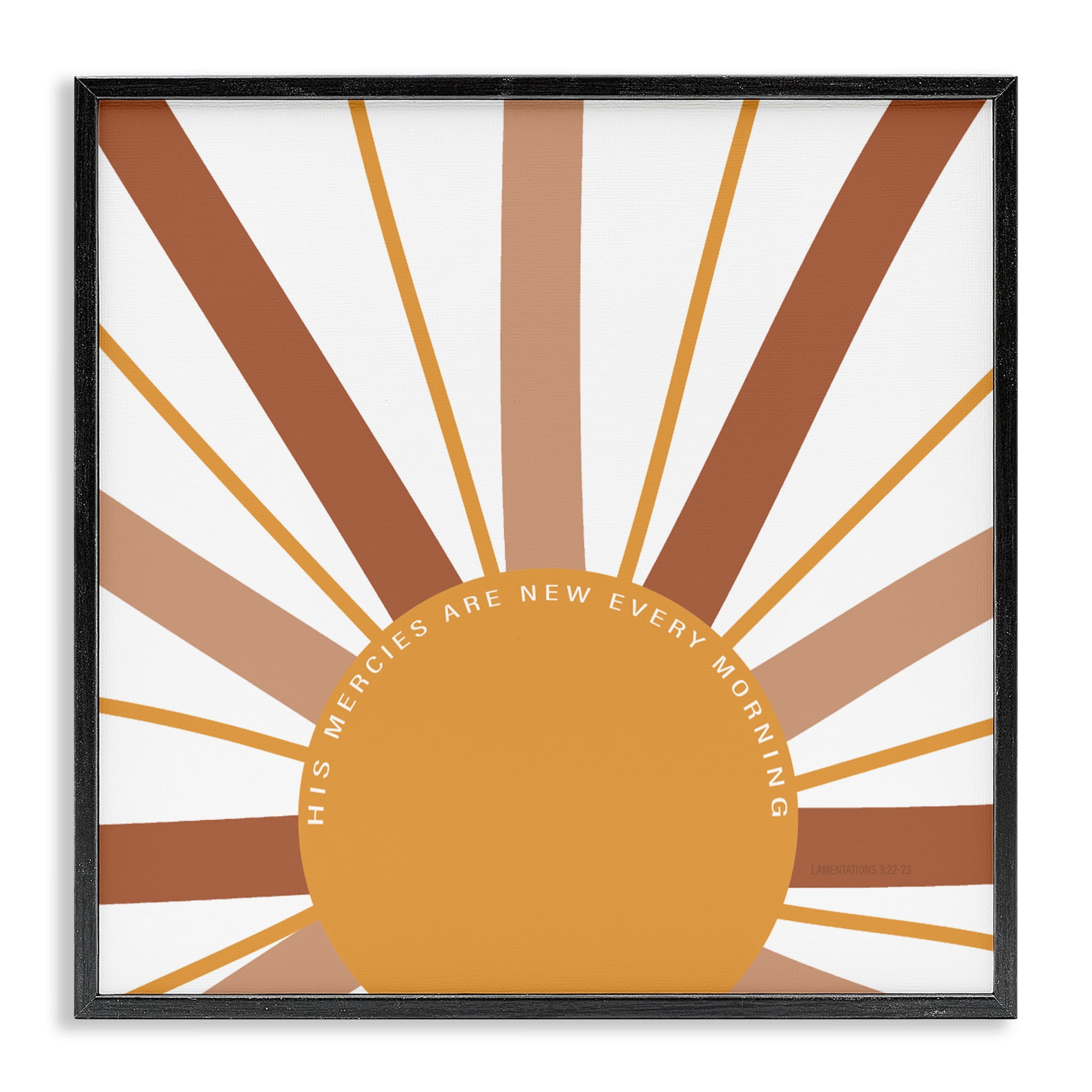 Stupell Industries His Mercies Every Morning Black Framed Giclee Art, design by SD Graphics Studio