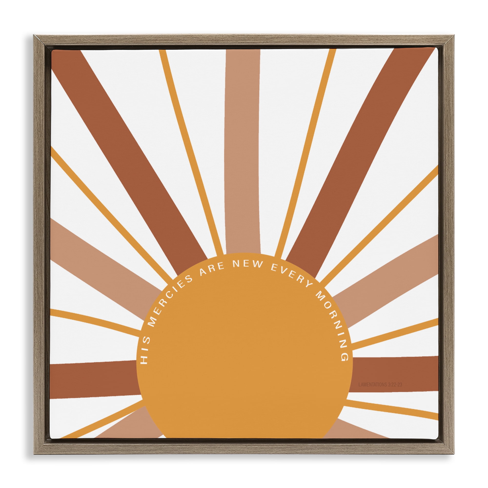 Stupell Industries His Mercies Every Morning Brown Framed Floater Canvas Wall Art, design by SD Graphics Studio