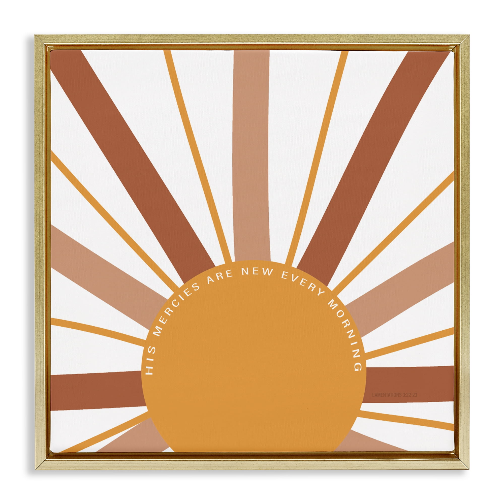Stupell Industries His Mercies Every Morning Gold Framed Floater Canvas Wall Art, design by SD Graphics Studio