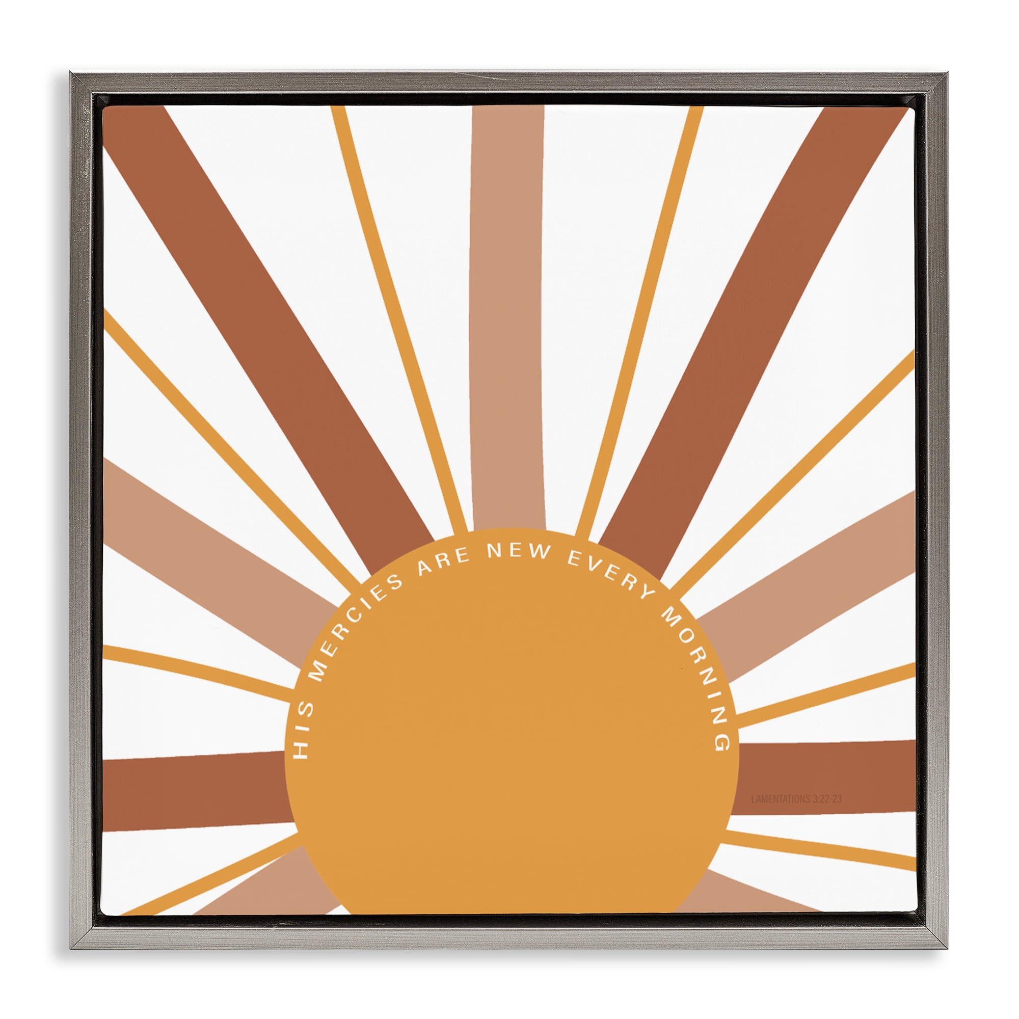 Stupell Industries His Mercies Every Morning Gray Framed Floater Canvas Wall Art, design by SD Graphics Studio