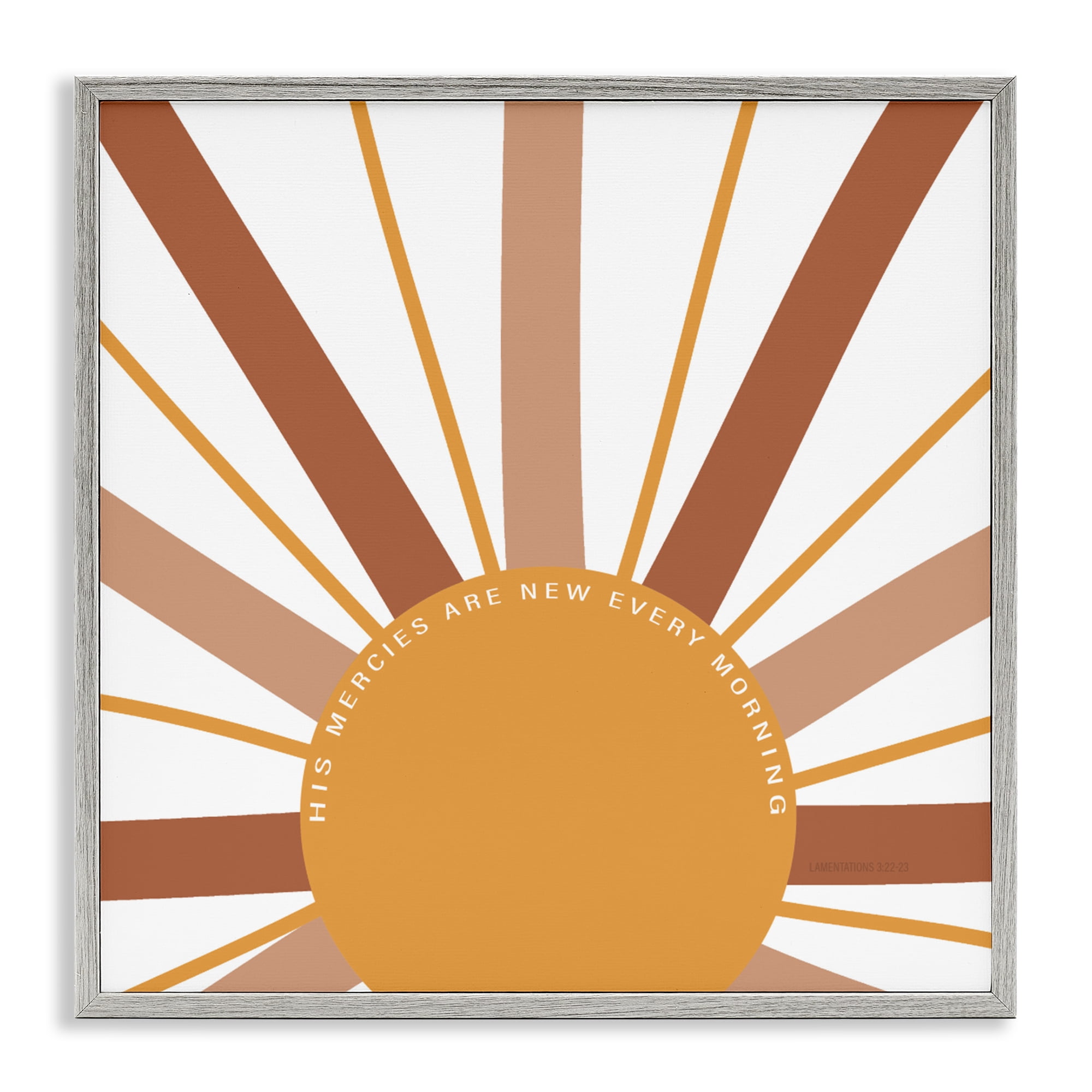 Stupell Industries His Mercies Every Morning Gray Framed Giclee Art, design by SD Graphics Studio