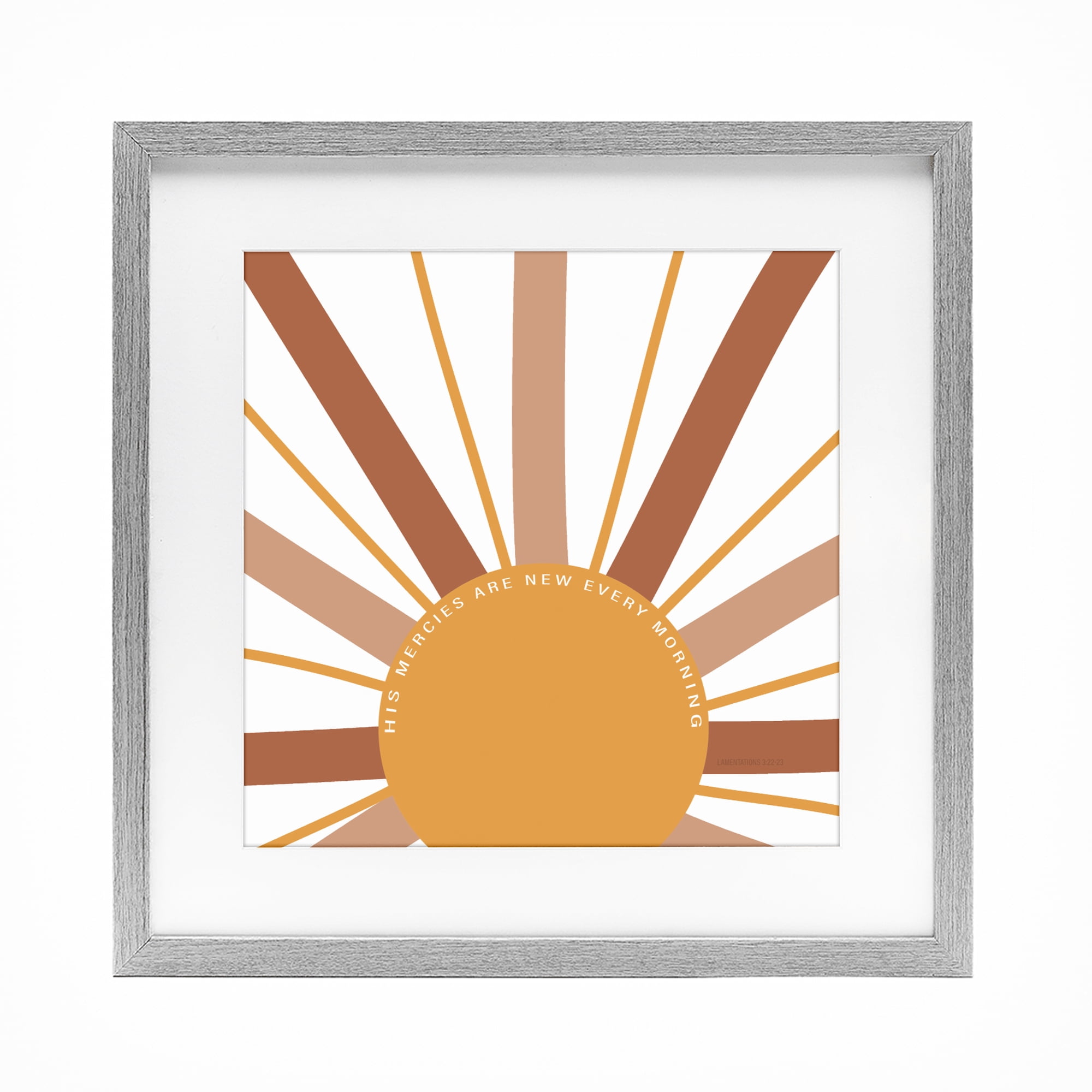 Stupell Industries His Mercies Every Morning Gray Framed Print Under Glass, design by SD Graphics Studio