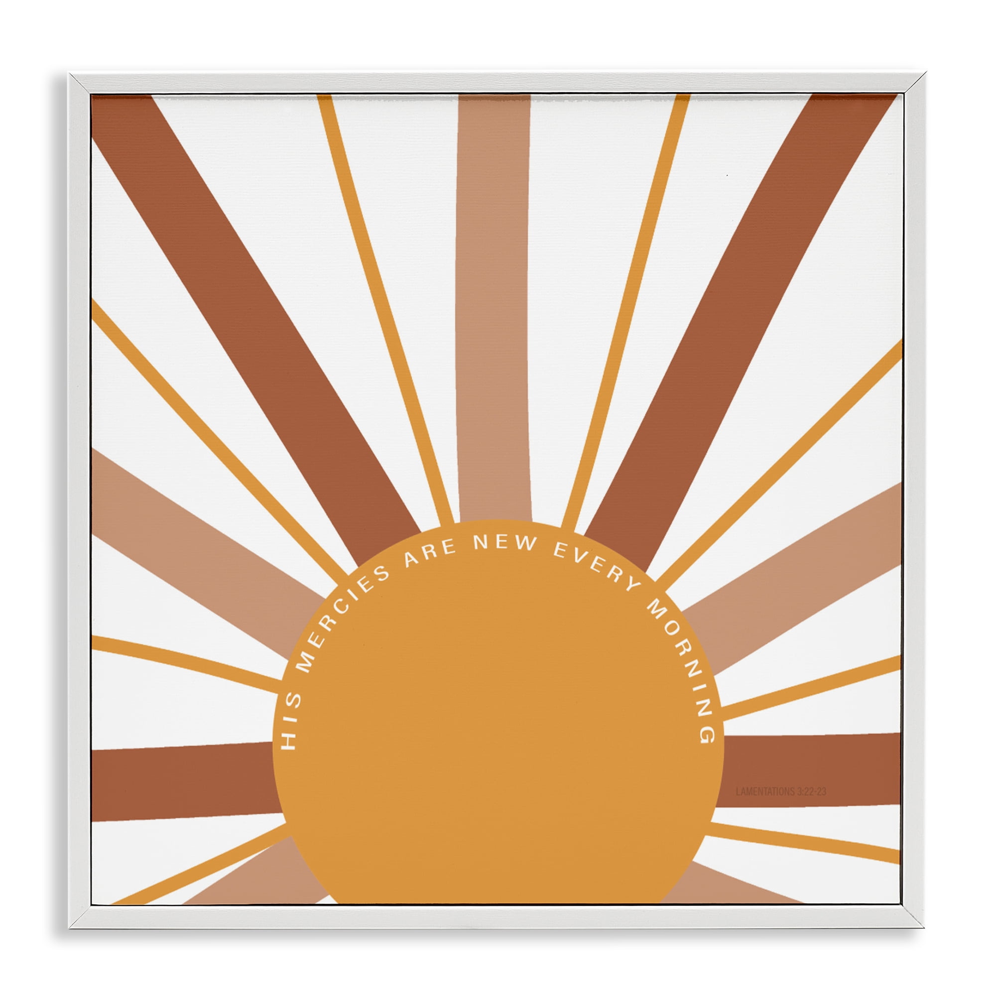 Stupell Industries His Mercies Every Morning White Framed Giclee Art, design by SD Graphics Studio