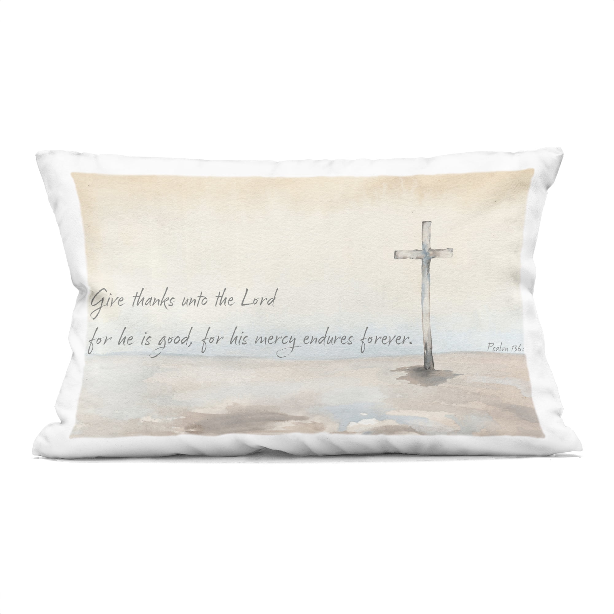 Stupell Industries His Mercy Endures Forever Decorative Printed Throw Pillow, design by Elizabeth Medley