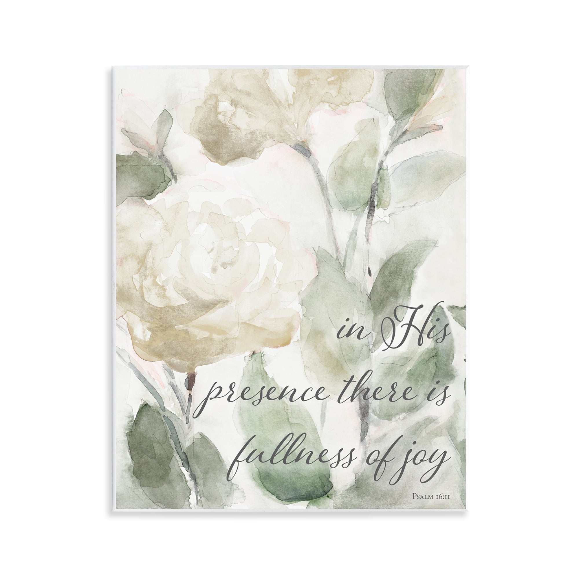 Stupell Industries His Presence Floral Scripture Wall Plaque Art, design by Lanie Loreth