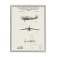 thumbnail image 1 of Stupell Industries Historic Aircraft Patent Diagram Graphic Art Gray Framed Art Print Wall Art, Design by Karl Hronek, 1 of 7