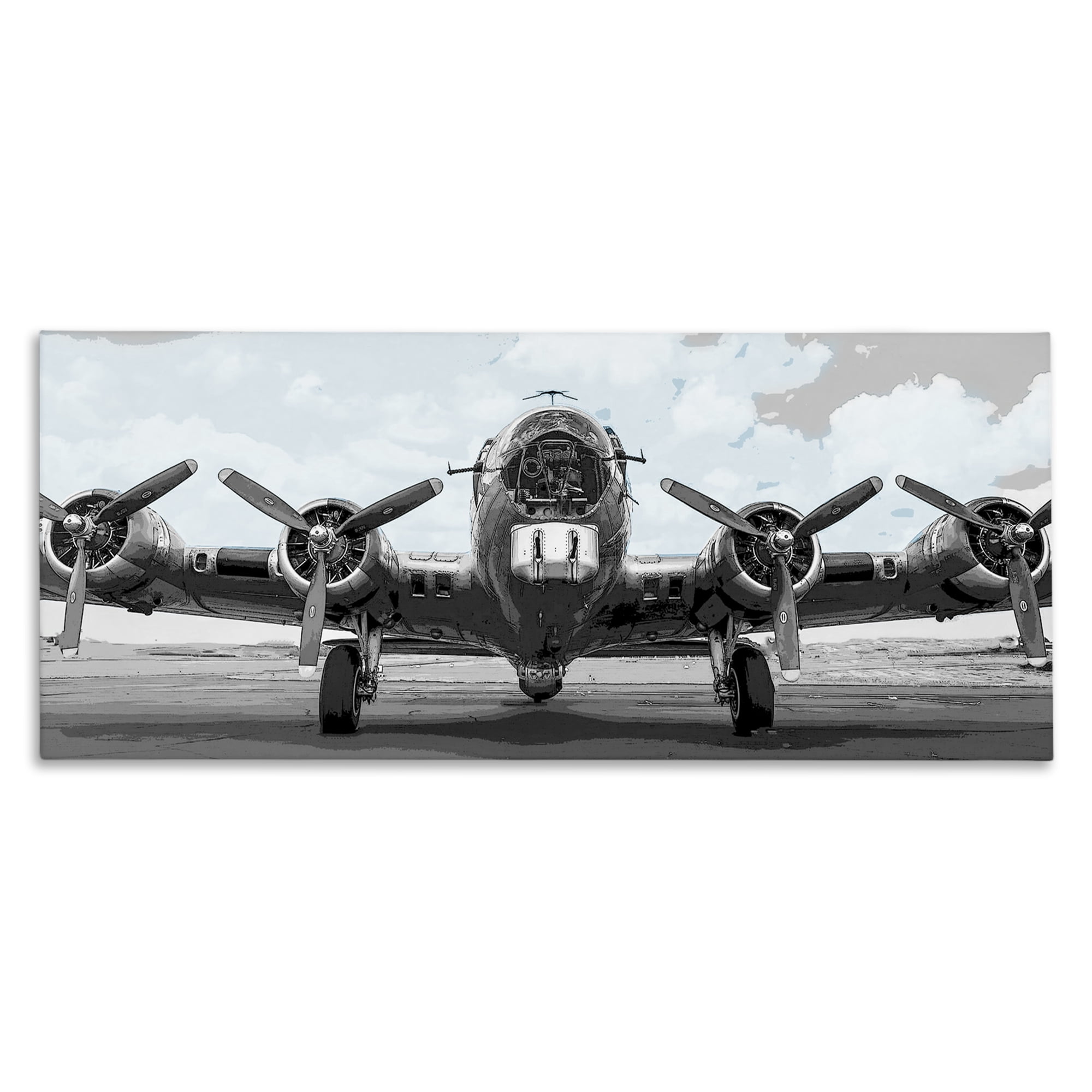 Stupell Industries Historic Aviation Aircraft Canvas Wall Art, design by Kim Allen