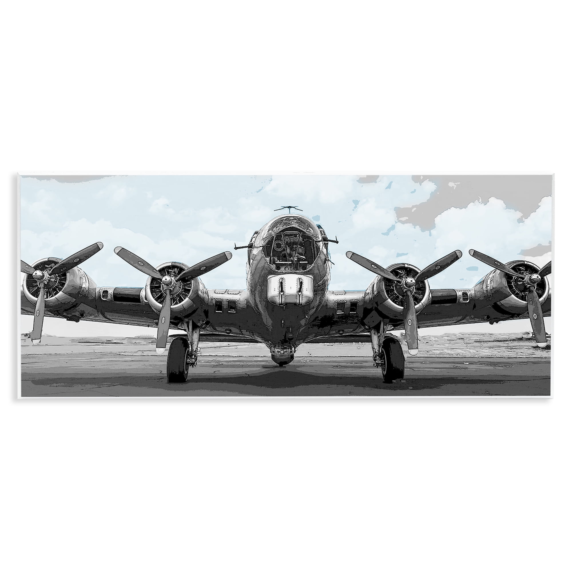 Stupell Industries Historic Aviation Aircraft Wall Plaque Art, design by Kim Allen