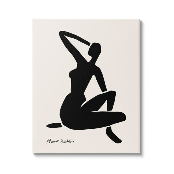 Stupell Industries Historic Matisse Woman Sitting Minimal Silhouette Canvas Wall Art, 30 x 40, Design by Ros Ruseva