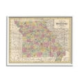 thumbnail image 1 of Stupell Industries Historic Missouri Southern US State Map Vintage Cartography, 20 x 16, Design by Daphne Polselli, 1 of 7