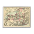 thumbnail image 1 of Stupell Industries Historic New York US State Map Vintage Cartography, 30 x 24, Design by Daphne Polselli, 1 of 7