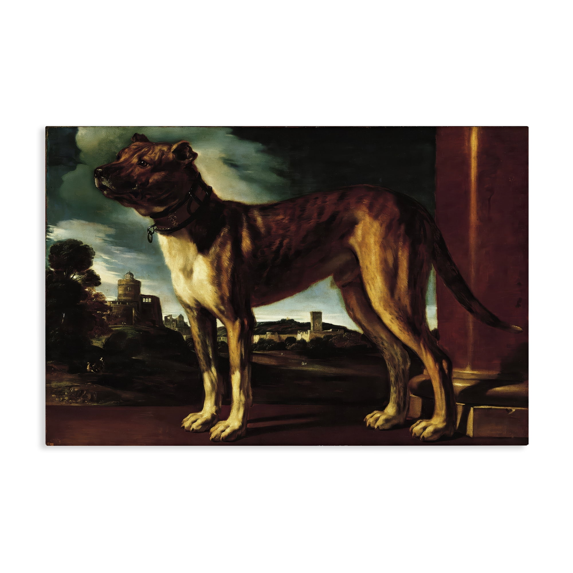 Stupell Industries Historical Aldrovani Dog Canvas Wall Art, design by Lil' Rue