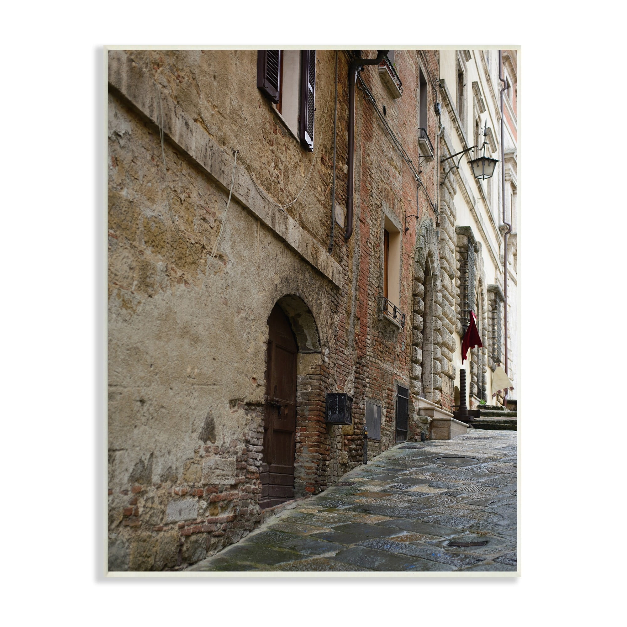 Stupell Industries Historical Architecture Alleyway Brick Building Exterior Street Photography, 13 x 19, Design by Nancy Crowell