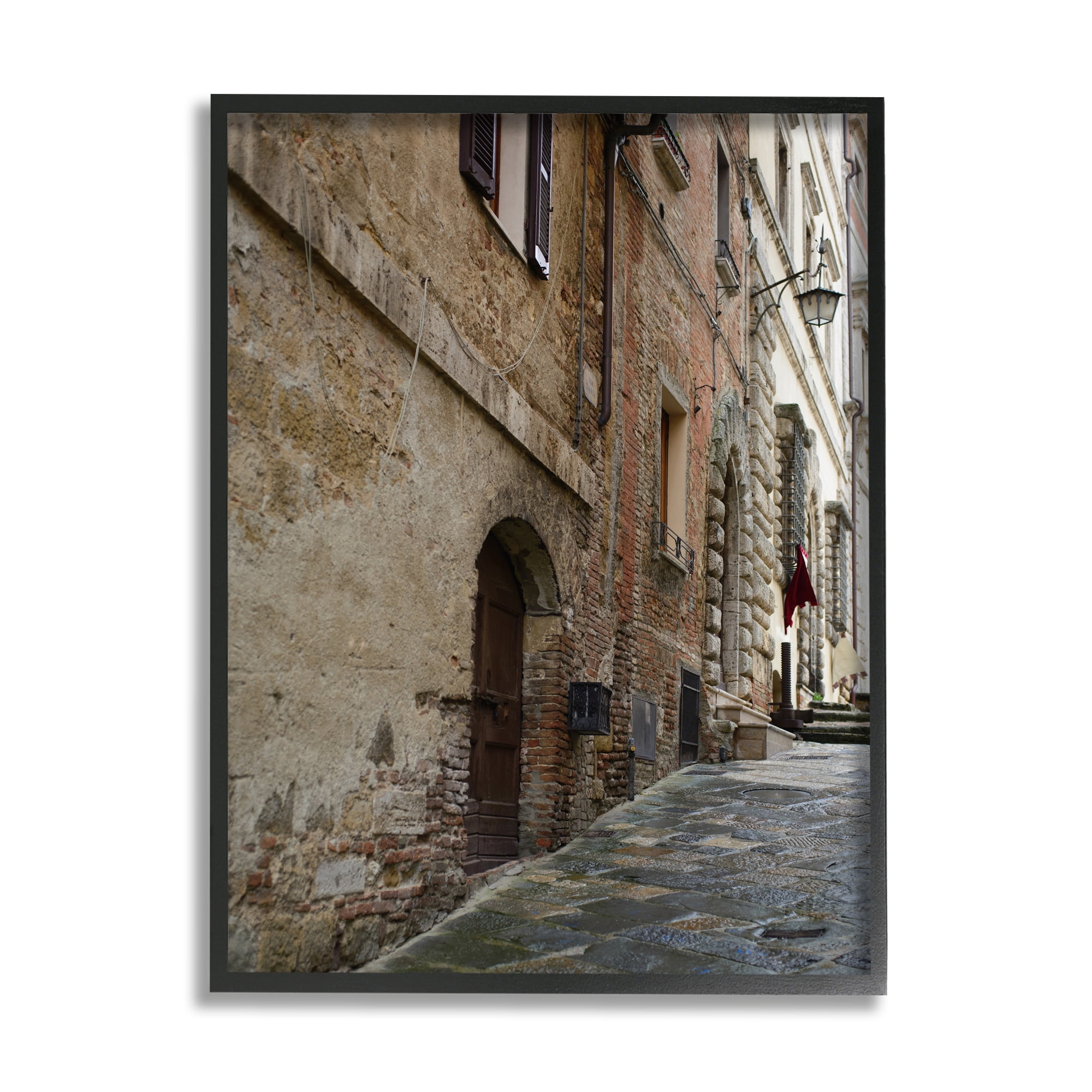 Stupell Industries Historical Architecture Alleyway Brick Building Exterior Street Photography, 24 x 30, Design by Nancy Crowell