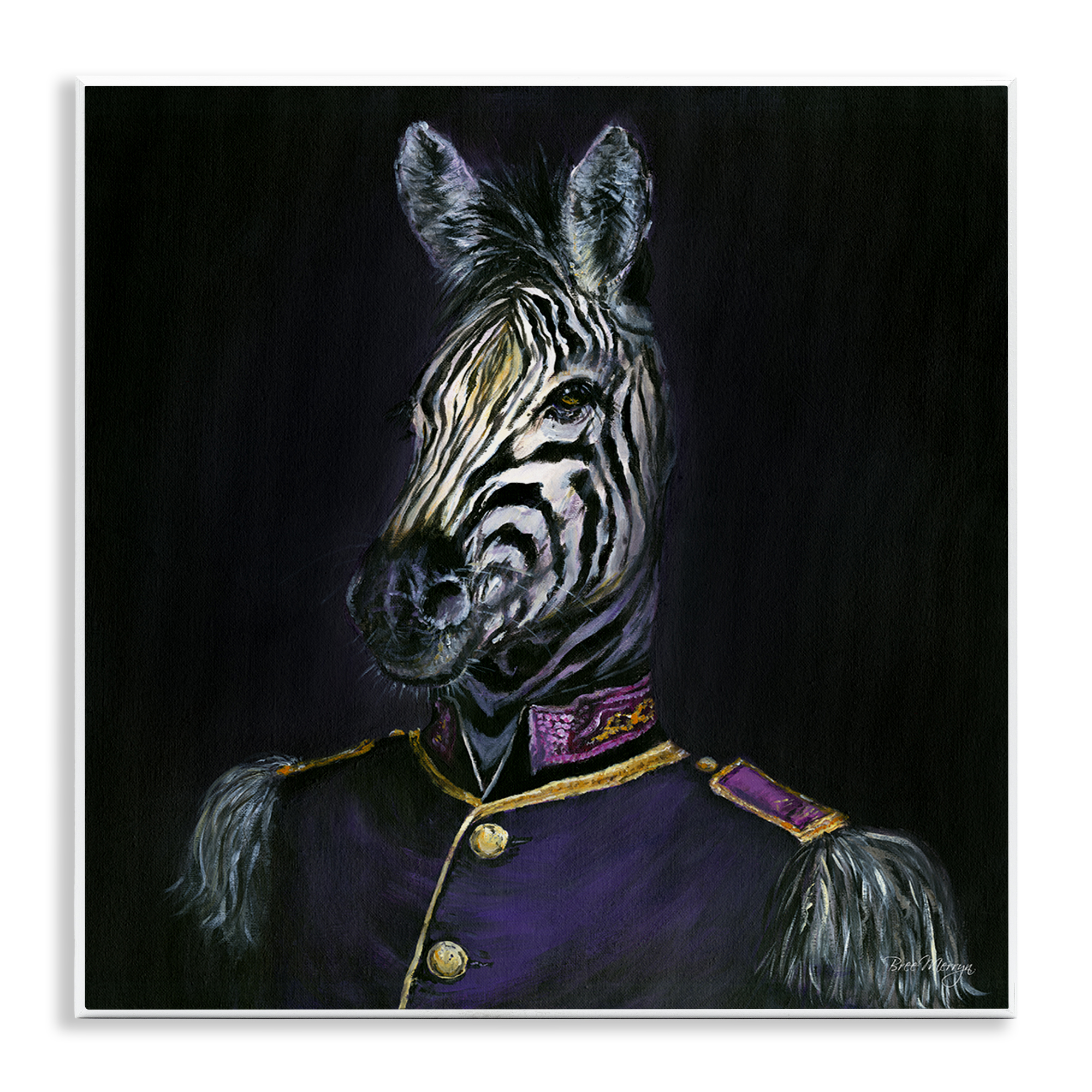 Stupell Industries Historical Coat Zebra Novelty & Humor Painting Unframed Art Print Wall Art, 12 x 12