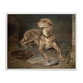 thumbnail image 1 of Stupell Industries Transitional Historical Dog & Bowl White Framed Giclee Art, 30 x 24, by Lil' Rue, 1 of 8