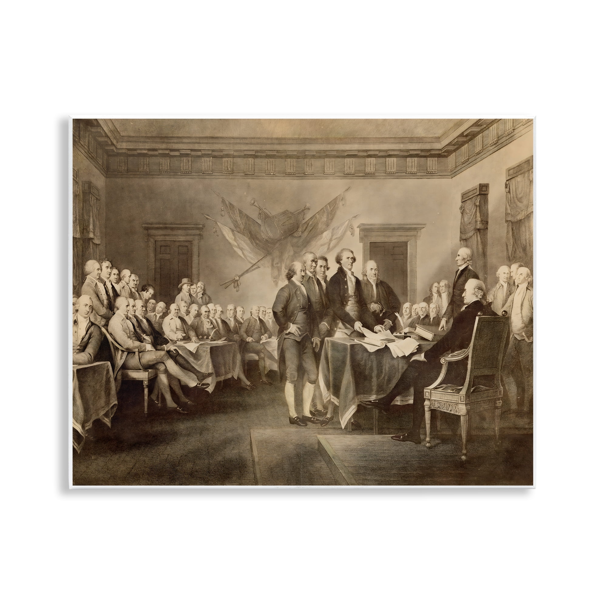 Stupell Industries Historical Signing Of Declaration Wall Plaque Art, design by Arlington Prints