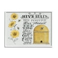 thumbnail image 1 of Stupell Industries Hive Rules Motivational Phrases Bee Puns Vintage Beehive, 20 x 16,Design by Deb Strain, 1 of 7