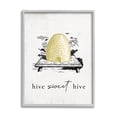 thumbnail image 1 of Stupell Industries Hive Sweet Hive Vintage Beehive Illustration Bee Pun Graphic Art Gray Framed Art Print Wall Art, 11x14, by Daphne Polselli, 1 of 5