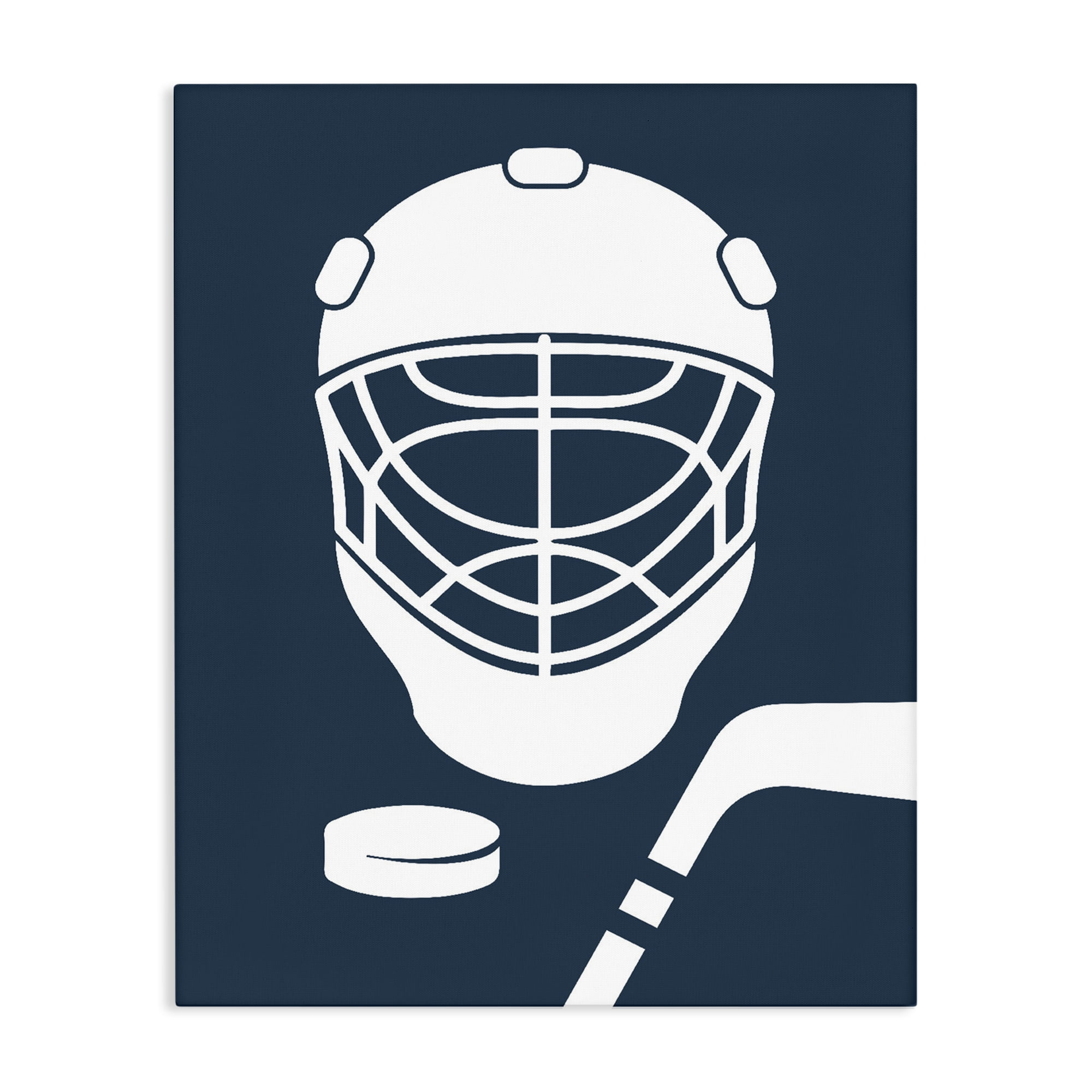 Stupell Industries Hockey Mask Blue & White Canvas Wall Art, design by Melody Hogan