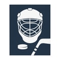 thumbnail image 1 of Stupell Industries Modern Hockey Mask Blue & White Canvas Art, 24 x 30, by Melody Hogan, 1 of 8