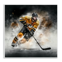 Stupell Industries Hockey Player Athlete People Painting Unframed Art Print Wall Art, 12 x 12