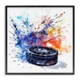 thumbnail image 1 of Stupell Industries Contemporary Hockey Splash Watercolor Burst Black Framed Giclee Art, 17 x 17, by LSR Design Studio, 1 of 8