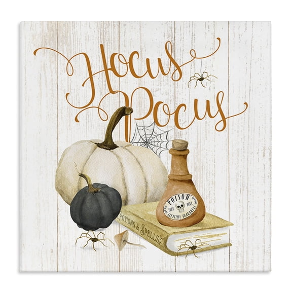 Stupell Industries Rustic Lodge Hocus Pocus Halloween Phrase Canvas Art, 24 x 24, by Deane Beesley