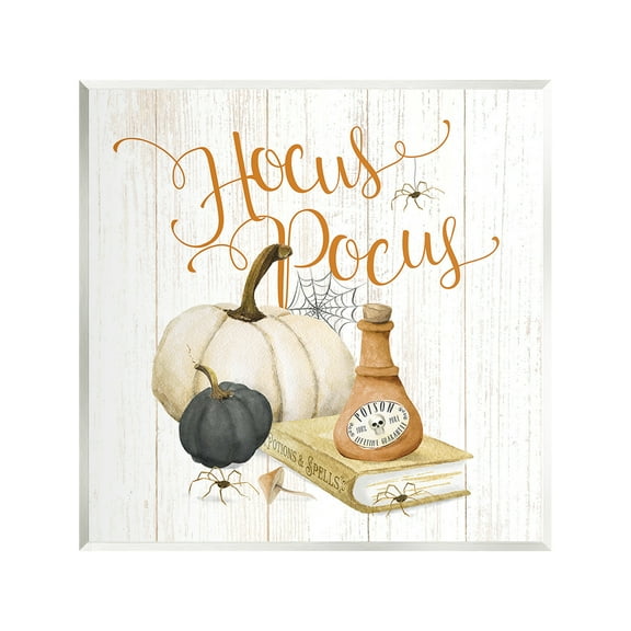 Stupell Industries Hocus Pocus Halloween Phrase Holiday Painting Unframed Art Print Wall Art, 12 x 12