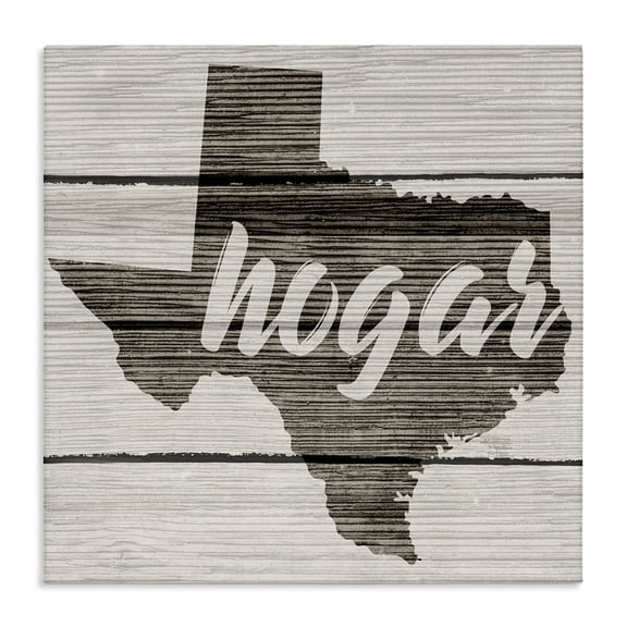 Stupell Industries Hogar Estado de Texas U.S. States and Territories Painting Wrapped Canvas Art Print Wall Art, 17 x 17