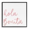 thumbnail image 1 of Stupell Industries Hola Bonita Rosa Inspirational Quotes & Sayings Painting Gray Framed Art Print Wall Art, 24 x 24, 1 of 2