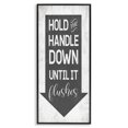 thumbnail image 1 of Stupell Industries Hold Handle Down Bathroom Arrow Typography Painting Black Framed Art Print Wall Art, 13 x 30, 1 of 9