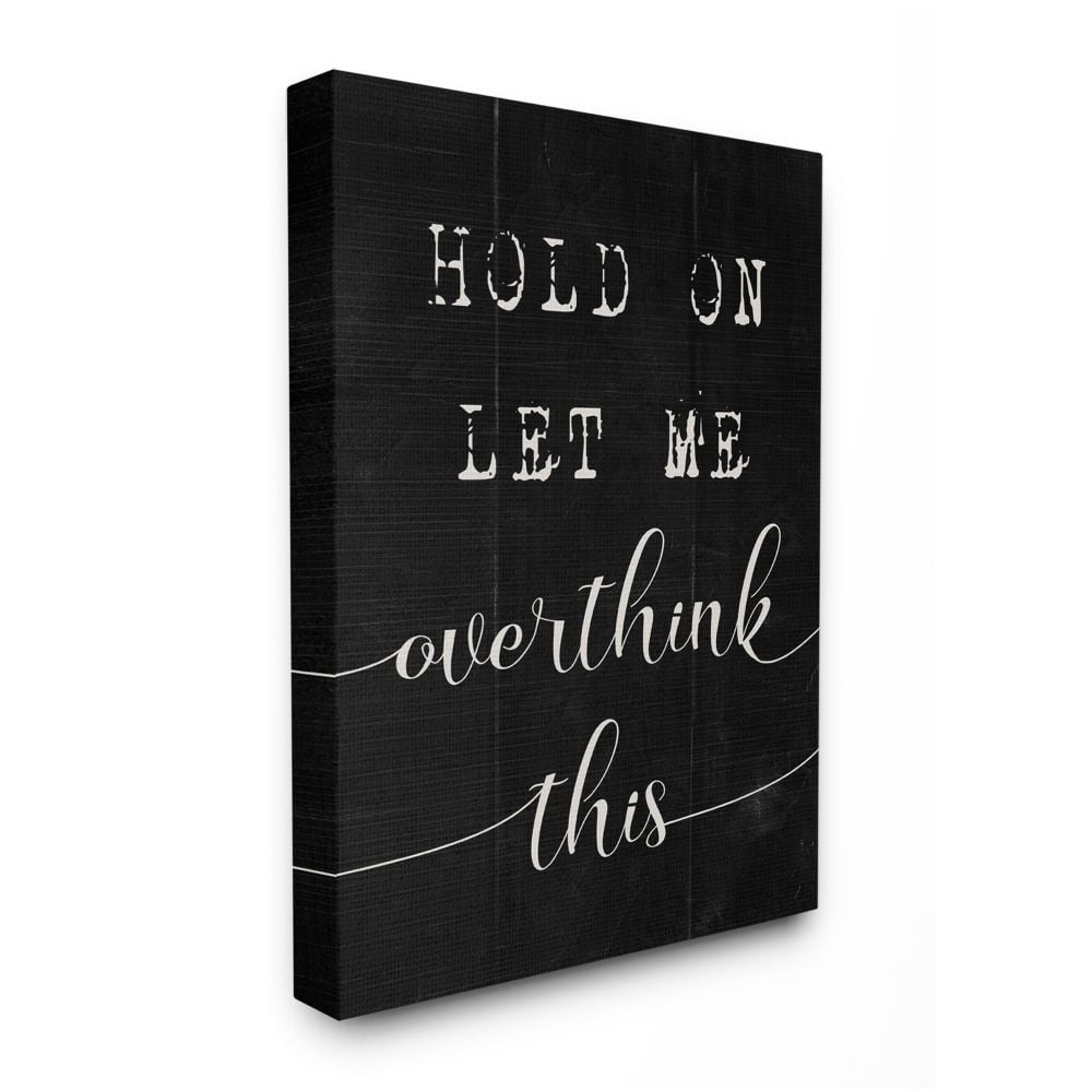 Black and White Quote Canvas Wall Art with Wooden Frame