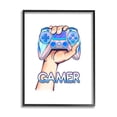 thumbnail image 1 of Stupell Industries Holding Gleaming Video Game Controller Gamer Text, 11 x 14, Design by Ziwei Li, 1 of 6