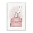 Stupell Industries Holding Pink Purse Beauty & Fashion Painting White