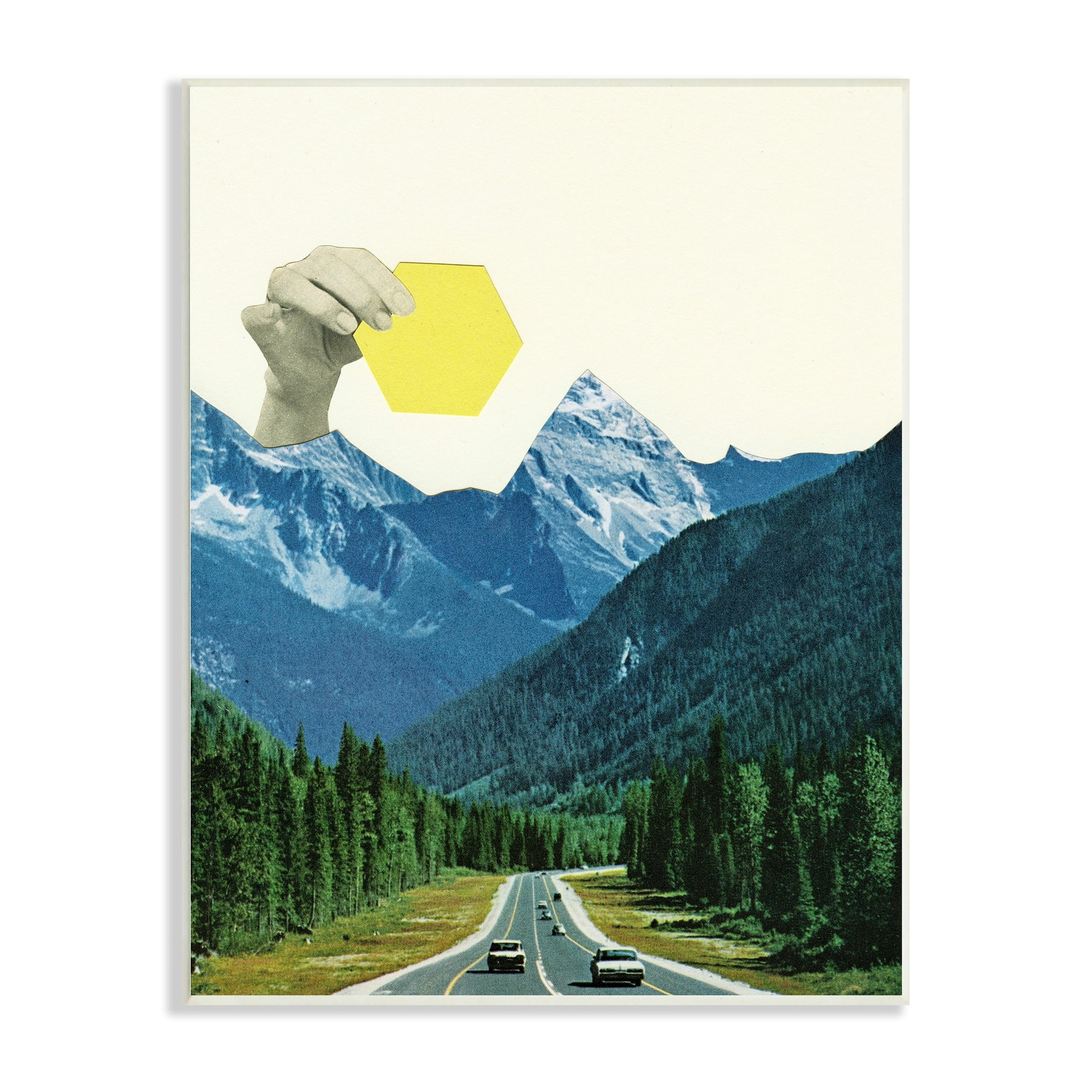 Holding Sun Surreal Mountain Forest Road Landscape Landscape Graphic Art Unframed Art Print Wall Art