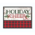 thumbnail image 1 of Stupell Industries Holiday Cheer Red Plaid Christmas Word DesignFramed Wall Art By Artist Jennifer Pugh, 1 of 3