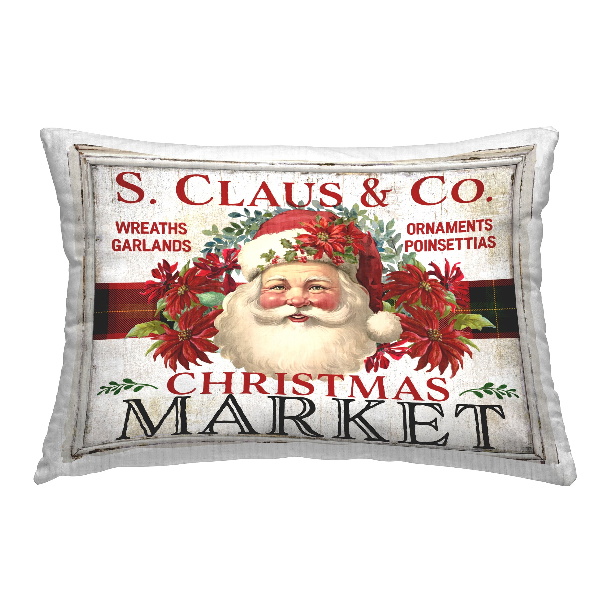 Stupell Industries Holiday Christmas Market Decorative Printed Throw Pillow, 14 x 20