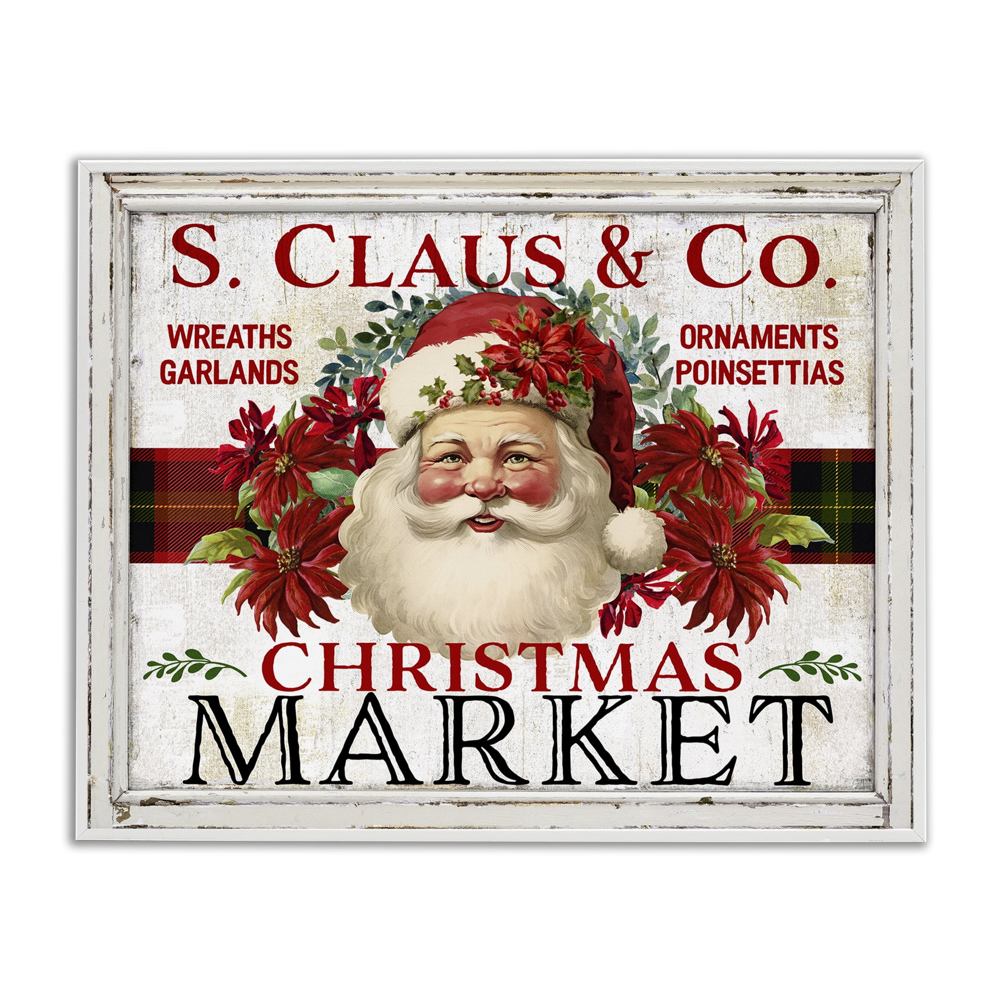 Stupell Industries Holiday Christmas Market Holiday Painting White Framed Art Prints Wall Art, 14 x 11